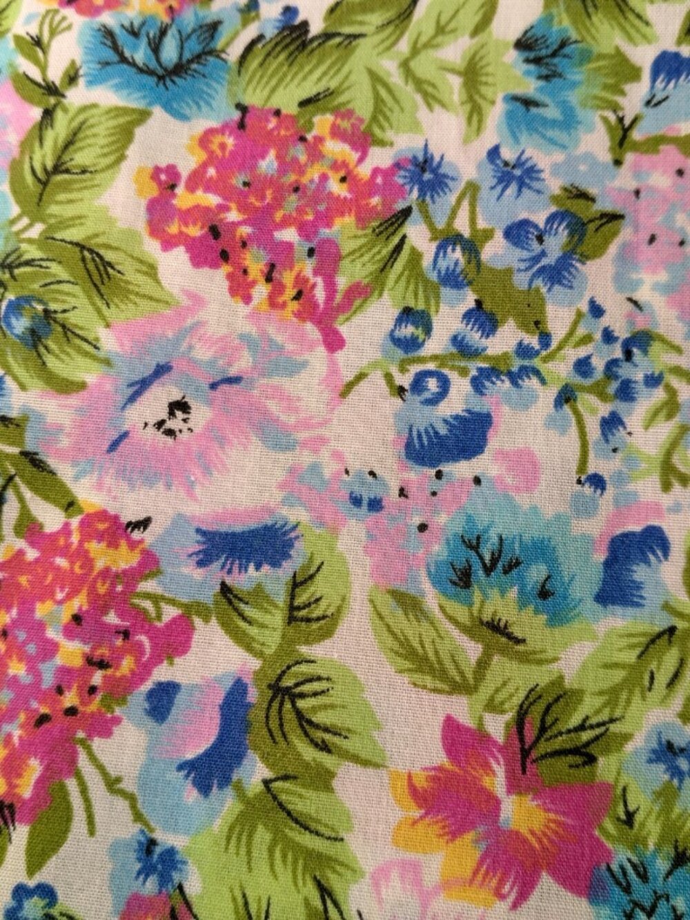 Buck & Buck House Dress Small Floral Pleated Zip Front Short Sleeve Granny - Picture 10 of 16